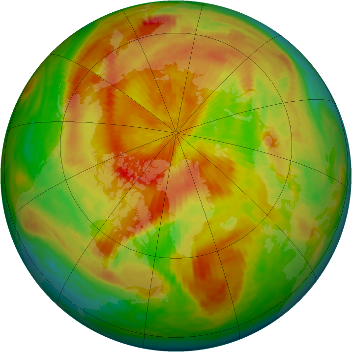 Arctic ozone map for 20 April 2002